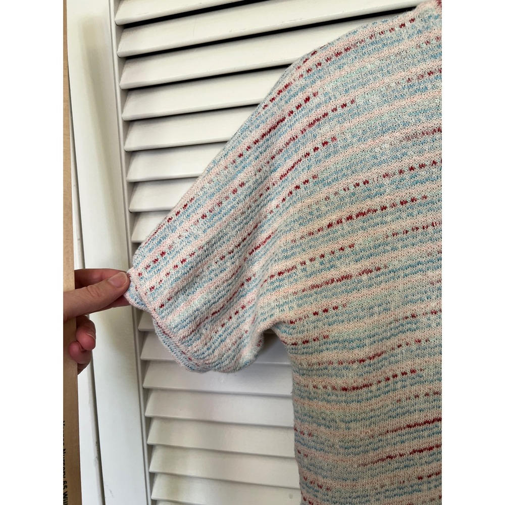 Madewell Sweater Tee XXS Coastal Americana Pastel Knit French Girl Boxy Top - Picture 3 of 7